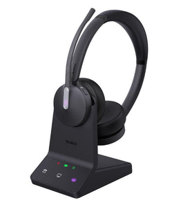 Yealink WH64 Dual Teams DECT Wireless Headset, DECT  Bluetooth Hybrid Wireless Technology, Busylight, 3-Mic Noise Cancellation, Charging Stands-0