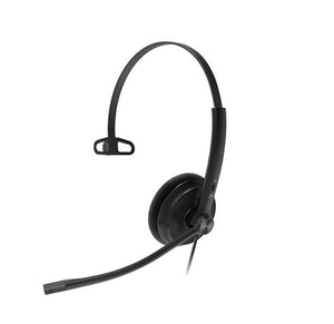 Yealink YHS34 Mono Wired Headset with QD to RJ Port, Wideband Noise-Canceling Headset, Monaural Ear, RJ9, QD Cord, Leather Ear Piece, Hearing Protecti-0