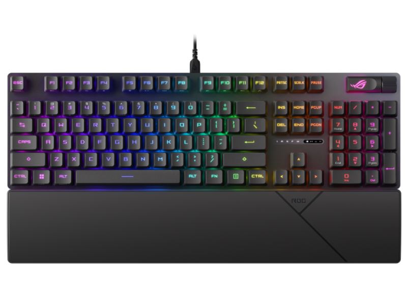 ASUS ROG STRIX SCOPE II RX Red Switch Optical Gaming Keyboard,IP57 Waterproof Protection, Streaming Hotkeys, Multi-function Controls-0