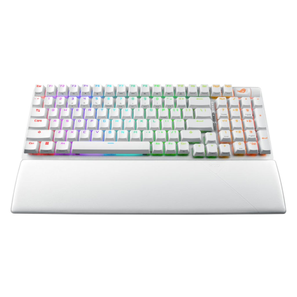 ASUS ROG STRIX SCOPE II 96 WL Storm Switch Wireless Gaming Mechanical Keyboard, Tri-mode Connection, Streamer hotkeys, PBT Keycaps (White)-0