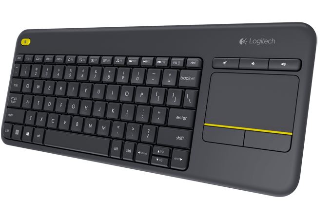 Logitech K400 Plus Wireless Keyboard with Touchpad  Entertainment Media Keys Tiny USB Unifying receiver for HTPC connected TVs ~KBLT-K830BT-0
