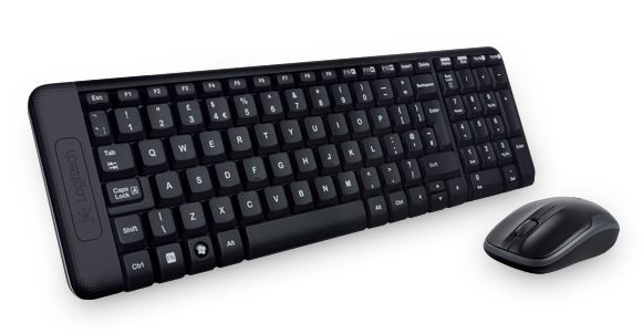 Logitech MK220 Wireless Keyboard  Mouse Combo Much smaller design, same keys 2.4 GHz 128-bit AES encryption Fewer battery hassles-0