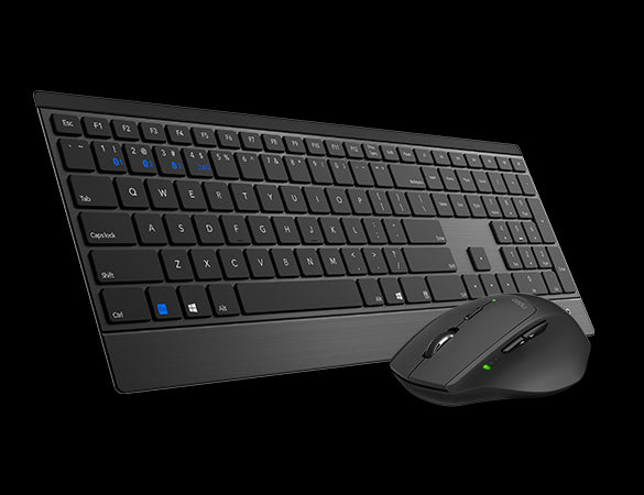 RAPOO 9500M Bluetooth  2.4G Wireless Keyboard Mouse Combo Black- Multi-Device connection - Adjustable1600DPI 4.5mm Ultra-Slim. 12 Months Battery Life-0