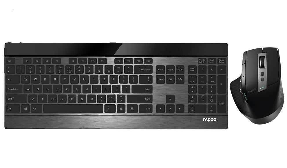 RAPOO 9900M Multi-mode Wireless Ultra-slim Keyboard  Mouse - Bluetooth 4.0, 2.4G Multi-Mode Switch, Ultra-Slim Keys, Adjustable DPI-0