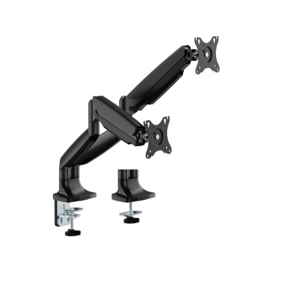 Brateck LDT82-C024E-BK DUAL SCREEN HEAVY-DUTY MECHANICAL SPRING MONITOR ARM For most 17"~35" Monitors, Matte Black(New)-0