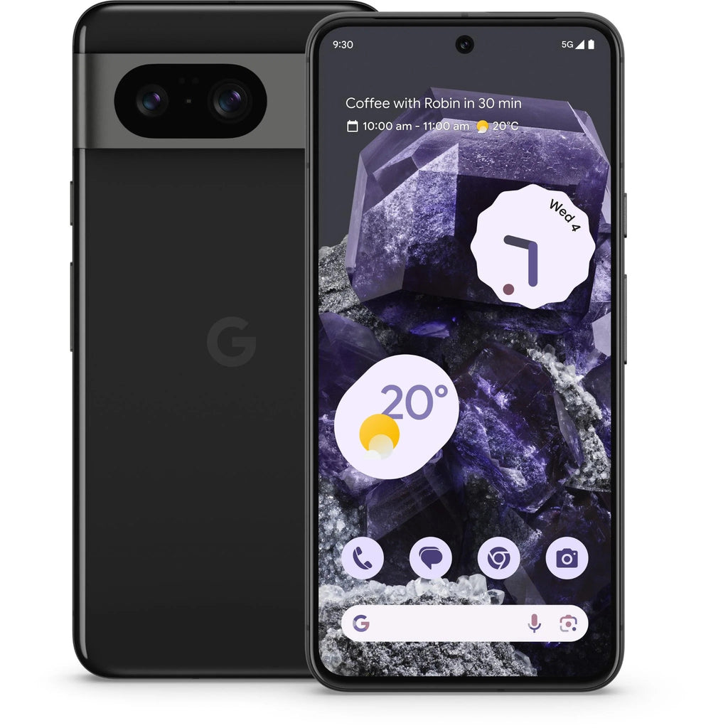 Google Pixel 8 5G 128GB - Obsidian Black (GA04803-AU)*AU STOCK*, 6.2", OLED, 120Hz, 8GB/128GB, 50MP/10.5MP, Single SIM + eSIM, 4575mAh, 2YR-0