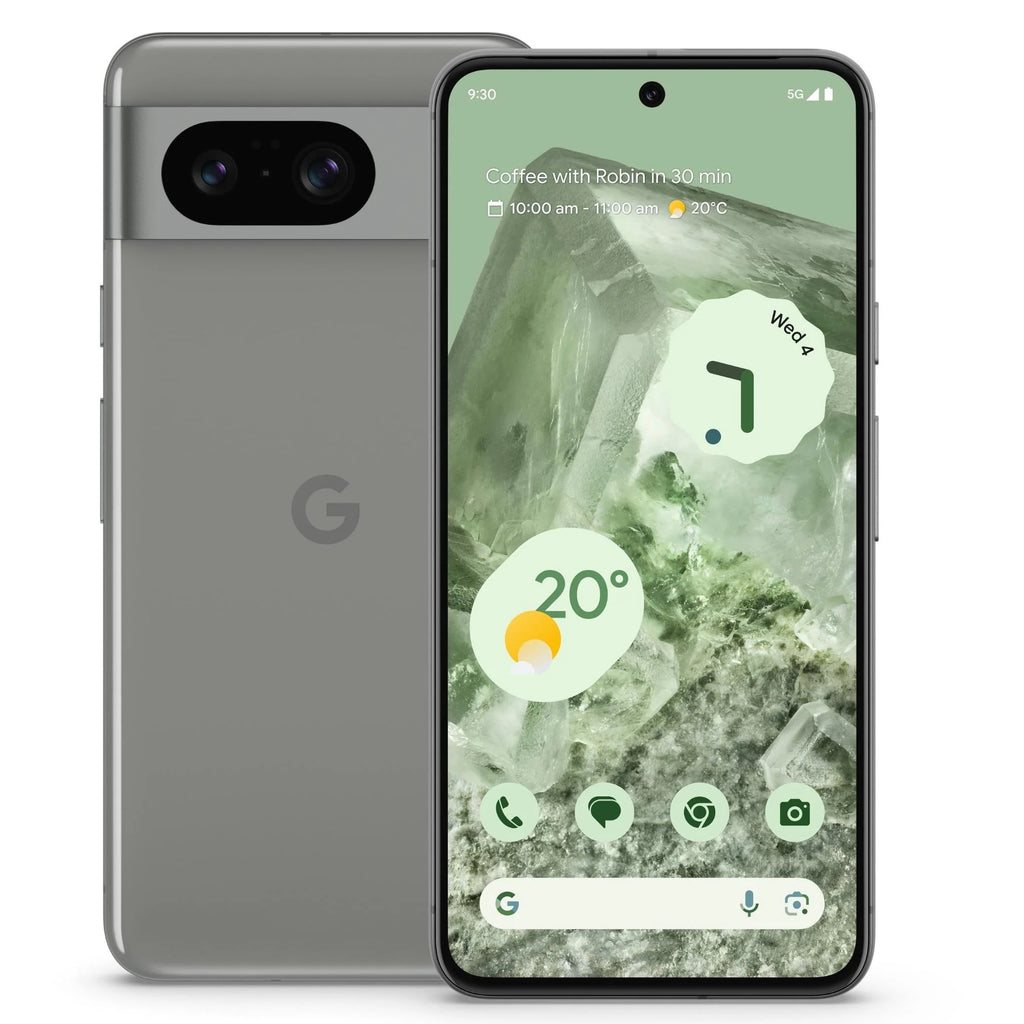 Google Pixel 8 5G 128GB - Hazel (GA04823-AU)*AU STOCK*, 6.2", OLED, 120Hz, 8GB/128GB, 50MP/10.5MP, Single SIM + eSIM, 4575mAh, 2YR-0