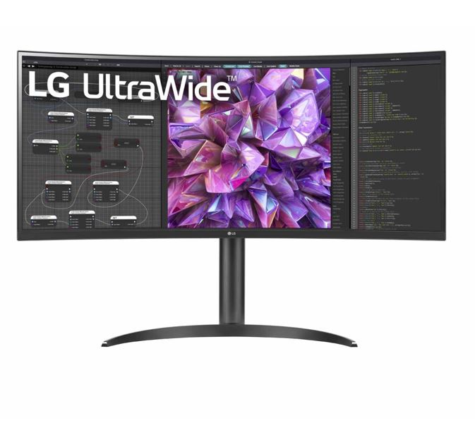 LG 34" 34WQ75C Ultra-Wide QHD Curved 3440x1440 1000R 5ms HDR10 sRGB IPS DP HDMI USB-C LAN VESA Tilt Height Range Monitor-0