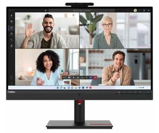 Lenovo ThinkVision T27hv-30 27" QHD Monitor IPS 2560x1440 16_9 Height Adjustable Tilt Swivel Pivot Webcam MIC Speaker DP HDMI USB-C LAN DP 4xUSB3.2 hu-0