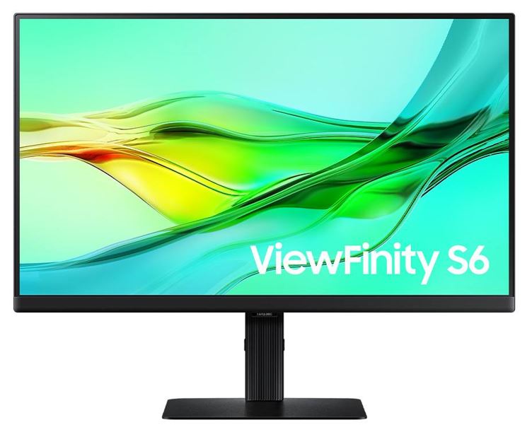 Samsung S6 ViewFinity 24" 100Hz QHD IPS Monitor 2560x1440 16_9 5ms 1000_1 Tilt Swivel Pivot Height VESA 2xDP1.4 HDMI USB LAN HDR10 350cd/m2-0