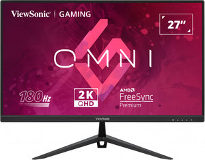 ViewSonic VX2728-2K 27" 2K QHD, 0.5ms, 180hz Super Clear IPS, HDR10, DP, HDMI, Adaptive Sync, VESA ClearMR certified, Speakers Office  Gaming Monitor-0