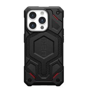 UAG Monarch Pro MagSafe Apple iPhone 15 Pro (6.1") Case - Kevlar Black (114221113940), 25ft. Drop Protection(7.6M),5 Layers Protection-0