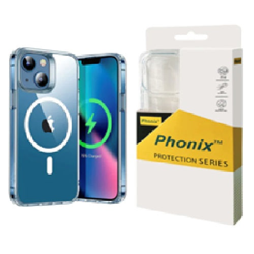 Phonix Apple iPhone 15 (6.1") Clear Rock Shockproof Case With MagSafe - Ultra-thin, lightweight, Non-slip, Shockproof, strong and durable materials-0