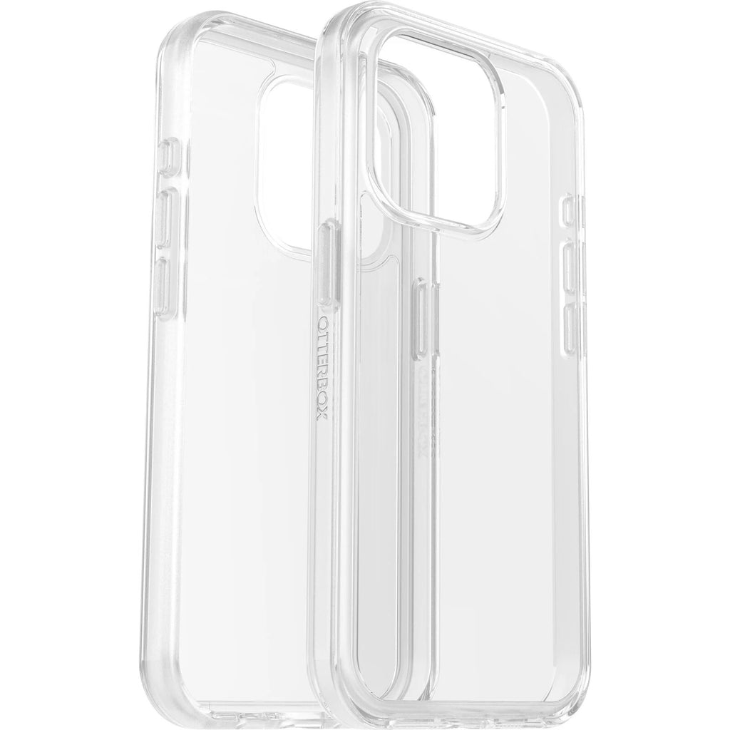 OtterBox Symmetry Apple iPhone 15 Pro (6.1") Case Clear - (77-92641), Antimicrobial, DROP+ 3X Military Standard, Raised Edges, Ultra-Sleek-0