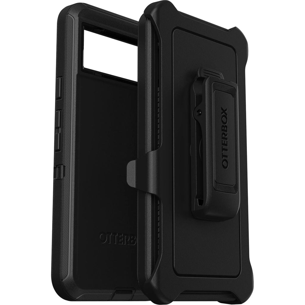 OtterBox Defender Google Pixel 8 (6.2") Case Black - (77-94192), DROP+ 5X Military Standard, Multi-Layer, Included Holster, Raised Edges, Rugged-0