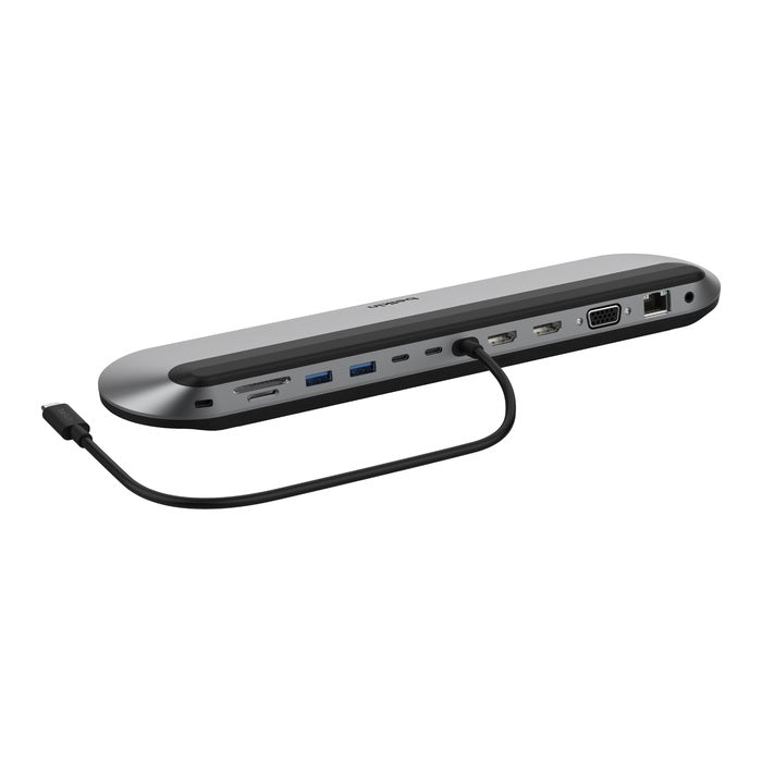 Belkin Connect USB-C 11-in-1 universal Docking Station - Grey (INC014btSGY), Dual Display, 10 Gbps, 100W Power Delivery, 2YR-0