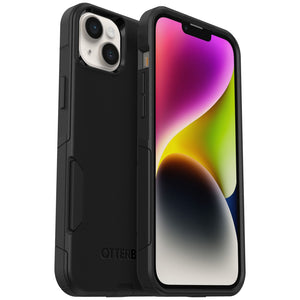 OtterBox Commuter Apple iPhone 14 Plus Case Black - (77-88401), Antimicrobial, DROP+ 3X Military Standard, Dual-Layer, Raised Edges, Port Covers-0