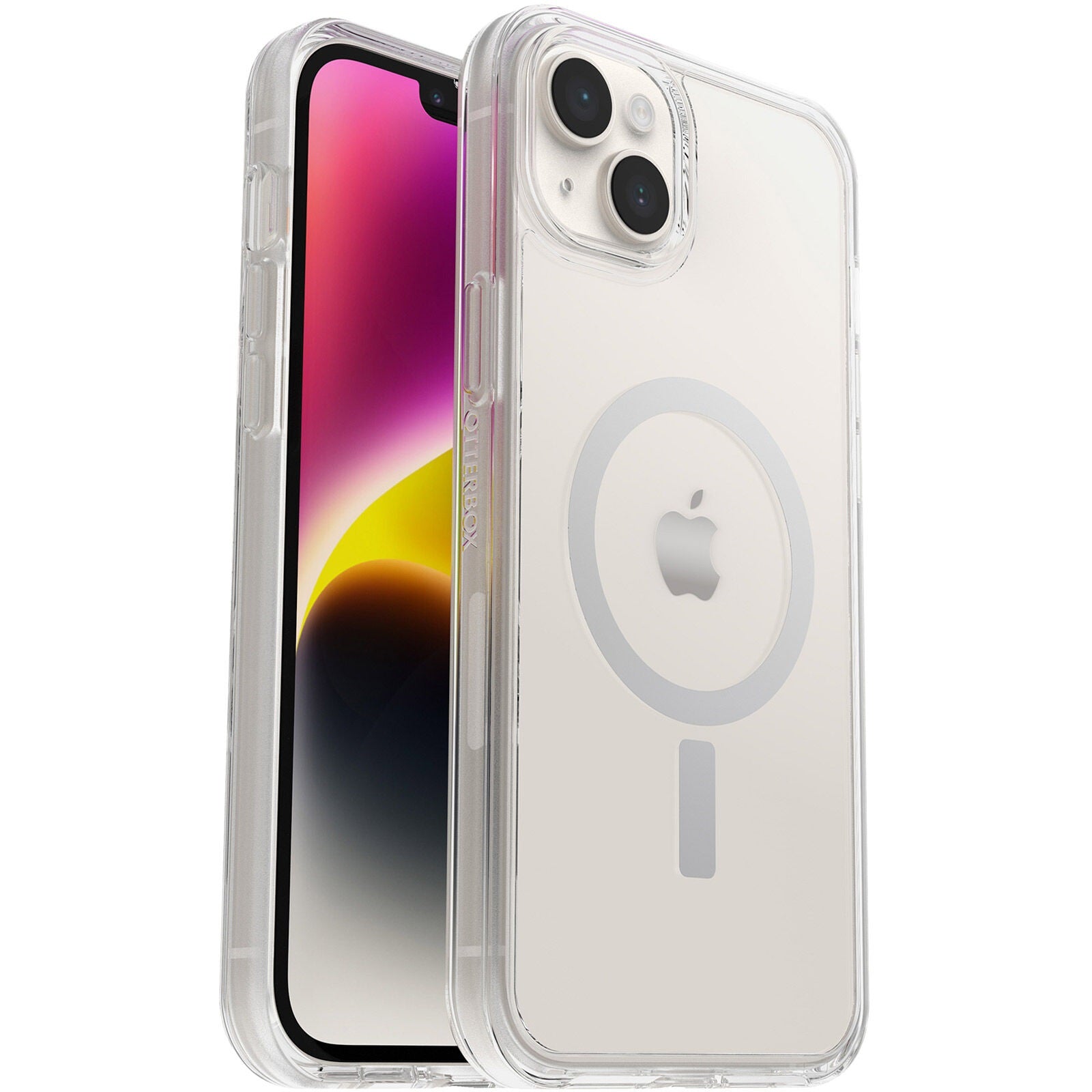 OtterBox Symmetry+ Clear MagSafe Apple iPhone 14 Plus Case Clear - (77-89170), Antimicrobial, DROP+ 3X Military Standard, Raised Edges, Ultra-Sleek-0