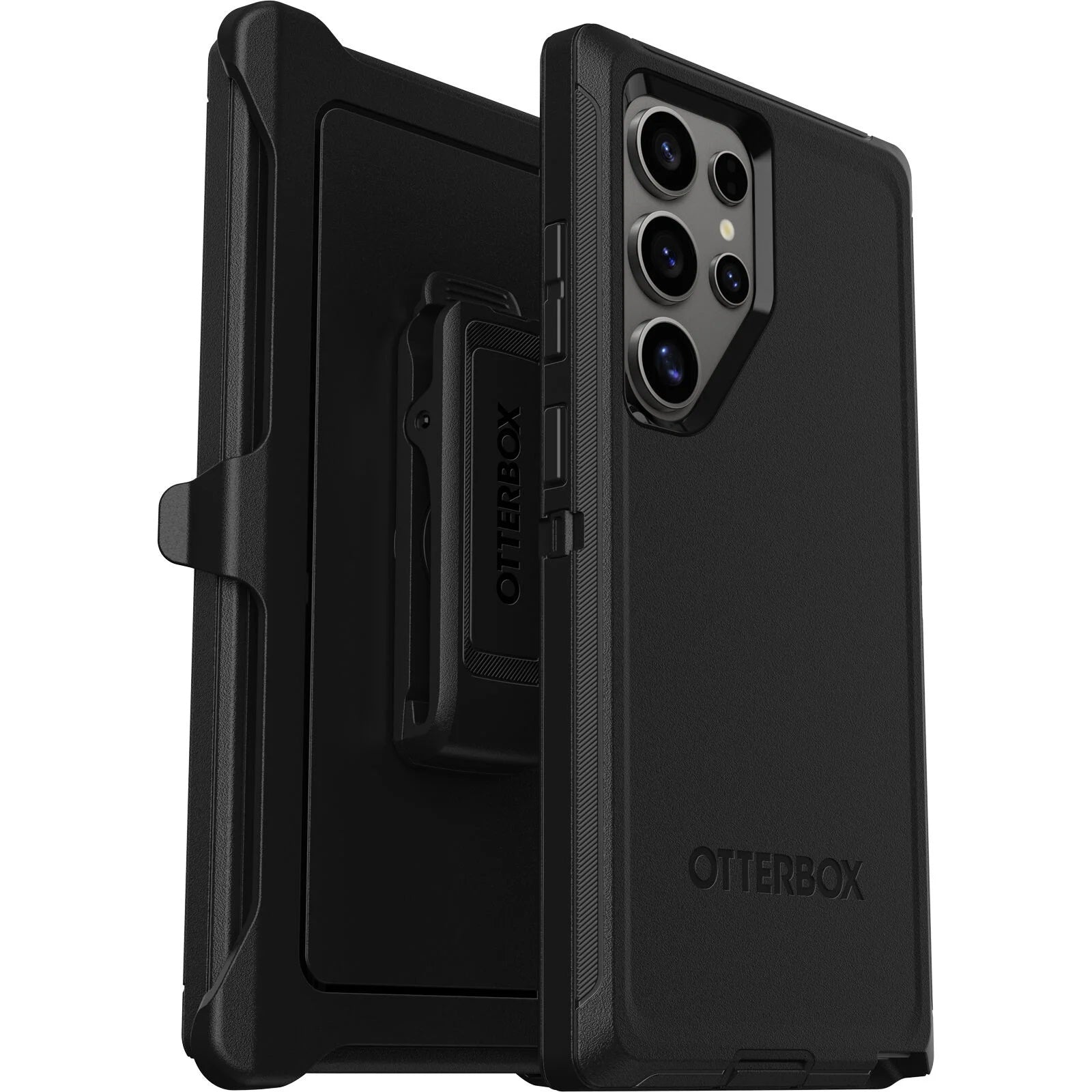 OtterBox Defender Samsung Galaxy S24 Ultra 5G (6.8") Case Black - (77-94494),DROP+ 5X Military Standard,Included Holster,Wireless Charging Compatible-0