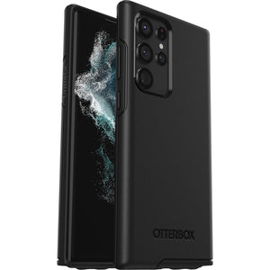 OtterBox Symmetry Samsung Galaxy S22 Ultra 5G (6.8") Case Black - (77-86438), Antimicrobial, DROP+ 3X Military Standard, Raised Edges, Ultra-Sleek-0