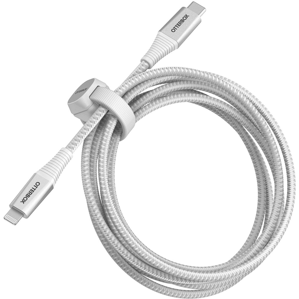 OtterBox Lightning to USB-C Fast Charge Premium Pro Cable (2M) - White (78-80891), 3 AMPS (60W), MFi, 30K Bend/Flex,Braided, Apple iPhone/iPad/MacBook-0