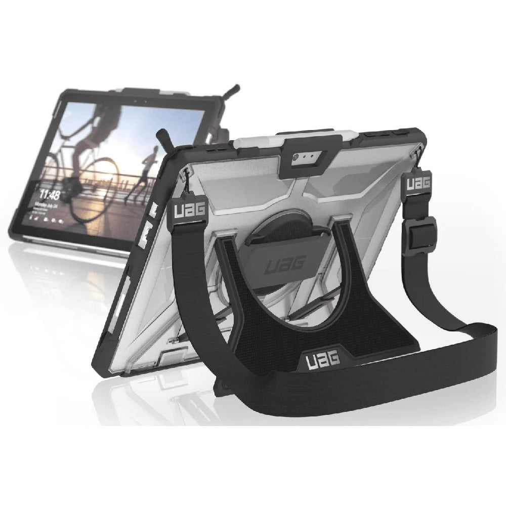 UAG Plasma Surface Pro (7+/7/6/5/4) with Hands  Shoulder Strap Case - Ice(SFPROHSS-L-IC),DROP+ Military Standard, Armor Shell,360-degree rotational-0