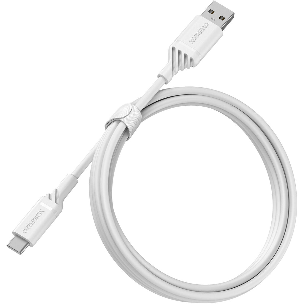 OtterBox USB-C to USB-A (2.0) Cable (1M) - White (78-52536), 3 AMPS (60W), 3K Bend/Flex,Samsung Galaxy,Apple iPhone,iPad,MacBook,Google,OPPO,Nokia-0