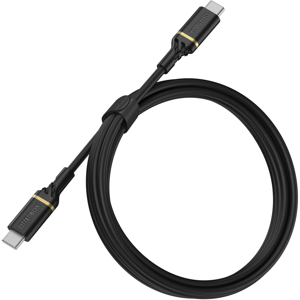 OtterBox USB-C to USB-C (2.0) PD Fast Charge Cable (1M) - Black (78-52541),3 AMPS (60W),Samsung Galaxy,Apple iPhone,iPad,MacBook,Google,OPPO,Nokia-0