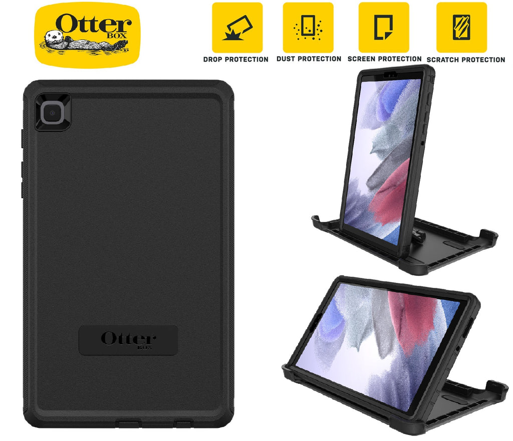 OtterBox Defender Samsung Galaxy Tab A7 Lite (8.7") Case Black - (77-83087), DROP+ 2X Military Standard, Built-in Screen Protection, Multi-Position-0