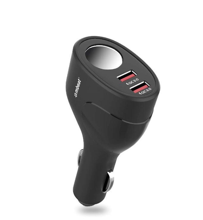 (LS) mbeat®  Gorilla Power Dual Port QC3.0 Car Charger and Cigarette Lighter Extender-0