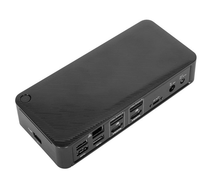 Targus Universal USB-C Dual Video 4K Docking Station with 100W Power Delivery 2x4K UHD@60Hz 2xHDMI2.0 2xDP USB-C 4xUSB-A GLAN Audio Combo ~DOCK190AUZ-0