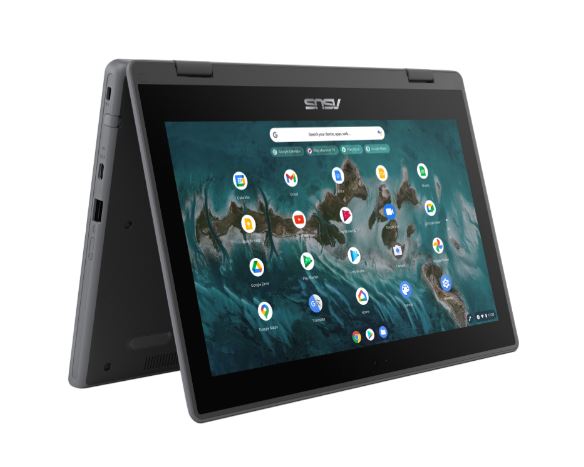 ASUS Chromebook 11.6" HD, N4500, 4, 32, Rugged, ZTE, Dark grey, 2xUSB-A, 2xUSB-C, ChromeOS, 1Y-0