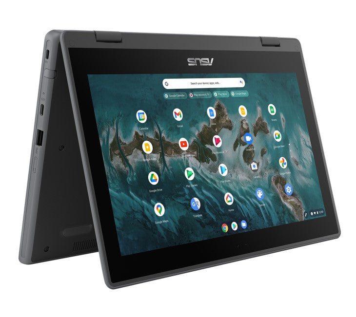 ASUS Chromebook Flip CR1 11.6" Touch Rugged Intel Celeron N4500 4GB 32GB Chrome OS Dual Camera Pen Stylus WiFi6 1YR Student 2 in 1 Convertible Laptop-0