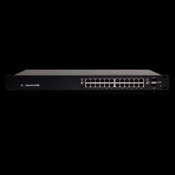 Ubiquiti EdgeSwitch 24,  24-Port Managed PoE+ Gigabit Switch, 2 SFP, 250W Total Power, Support PoE+  24v Passive, No Controller Needed, 2Yr Warr-0