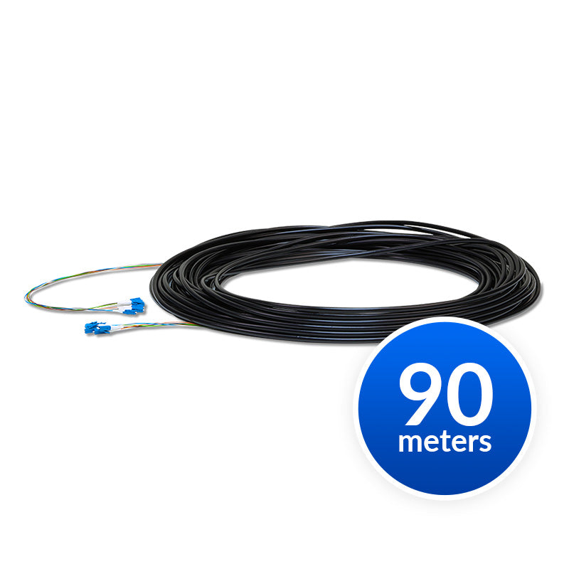Ubiquiti Single-Mode Lightweight Fiber Cable, Lenth 90m,  Outdoor-Rated, Kevlar Yarn For Added Tensile Strength,  Weatherproof Tape, 2Yr Warr-0