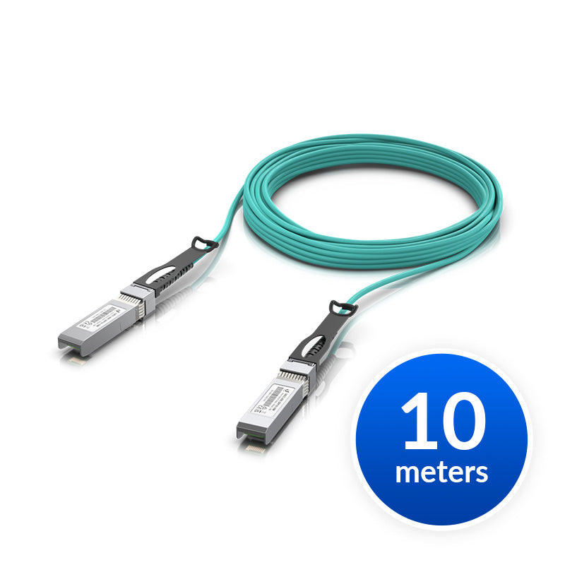 Ubiquiti 25 Gbps Long-Range DAC, Long-range SFP28, 10m Length, Support 25/10/1 Gbps, PVC Cable Jacket, Aqua Color,Incl 2Yr Warr-0