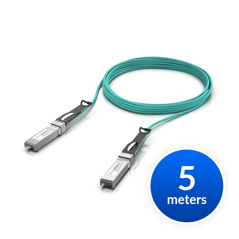 Ubiquiti 25 Gbps Long-Range DAC, Long-range SFP28, 5m Length, Support 25/10/1 Gbps, PVC Cable Jacket, Aqua Color, Incl 2Yr Warr-0