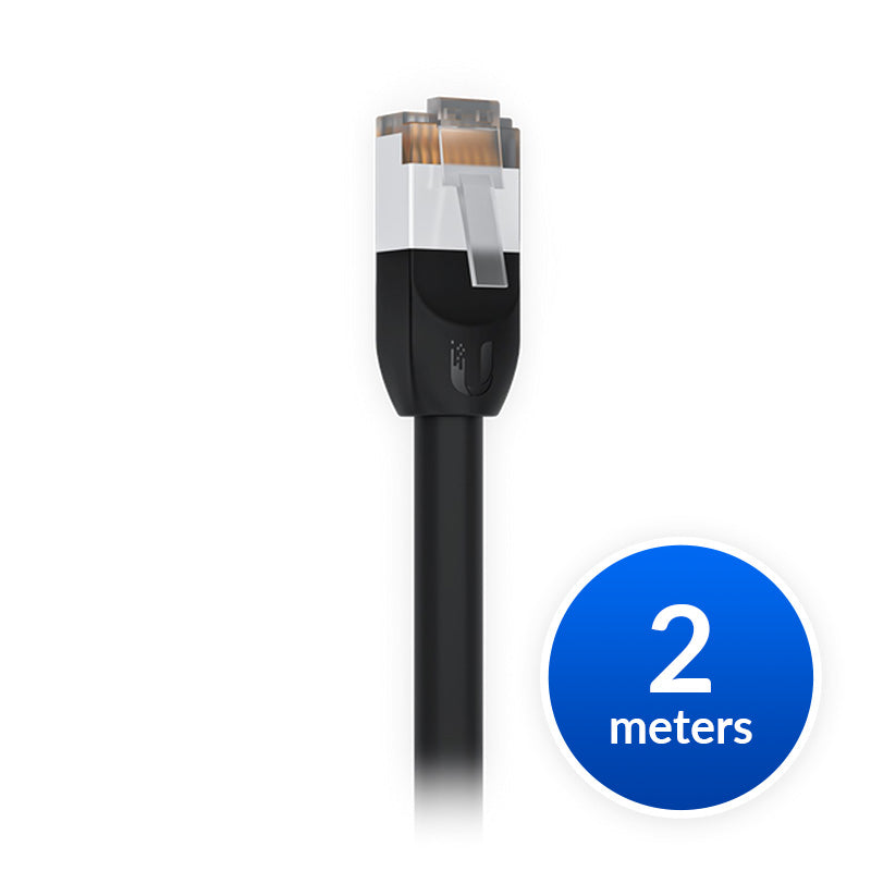 Ubiquiti UniFi Patch Cable Outdoor 2M Black, Single Unit All-weather, RJ45 Ethernet Cable, Category 5e, Weatherproof, 2Yr Warr-0