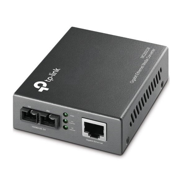 TP-Link MC200CM 1000Mbps RJ45 to 1000Mbps multi-mode SC fiber Converter, Full-duplex, up to 550m, switching power adapter, chassis TL-MC1400 rack-moun-0