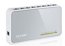 TP-Link TL-SF1008D 8-port 10/100M Desktop Switch, 8 10/100M RJ45 ports, Plastic case, Supports Auto MDI/MDIX-0