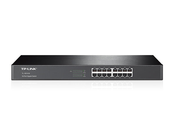 TP-Link TL-SG1016D 16-Port Gigabit Desktop/Rackmount Unmanaged Switch energy-efficient Supports MAC Plug  play 32Gbps Switching Capacity-0