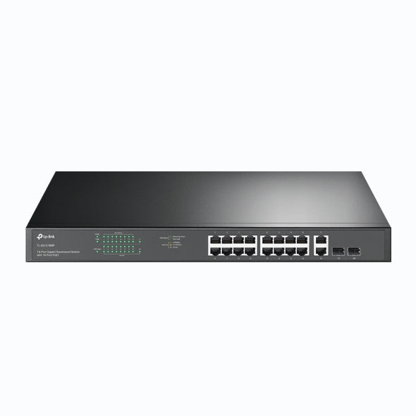 TP-Link TL-SG1218MP 18-Port Gigabit Rackmount Switch With 16 PoE+  2 SFP Slots-0