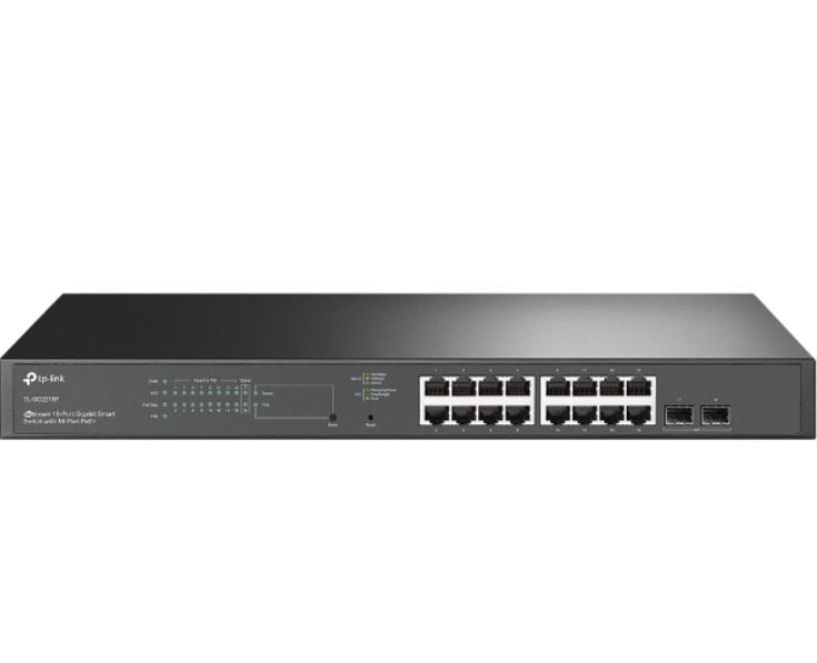 TP-Link TL-SG2218P JetStream 18-Port Gigabit Smart Switch, 16-Port PoE+, Omada SDN, 2x GBit SFP Slots, 150W PoE Budget-0