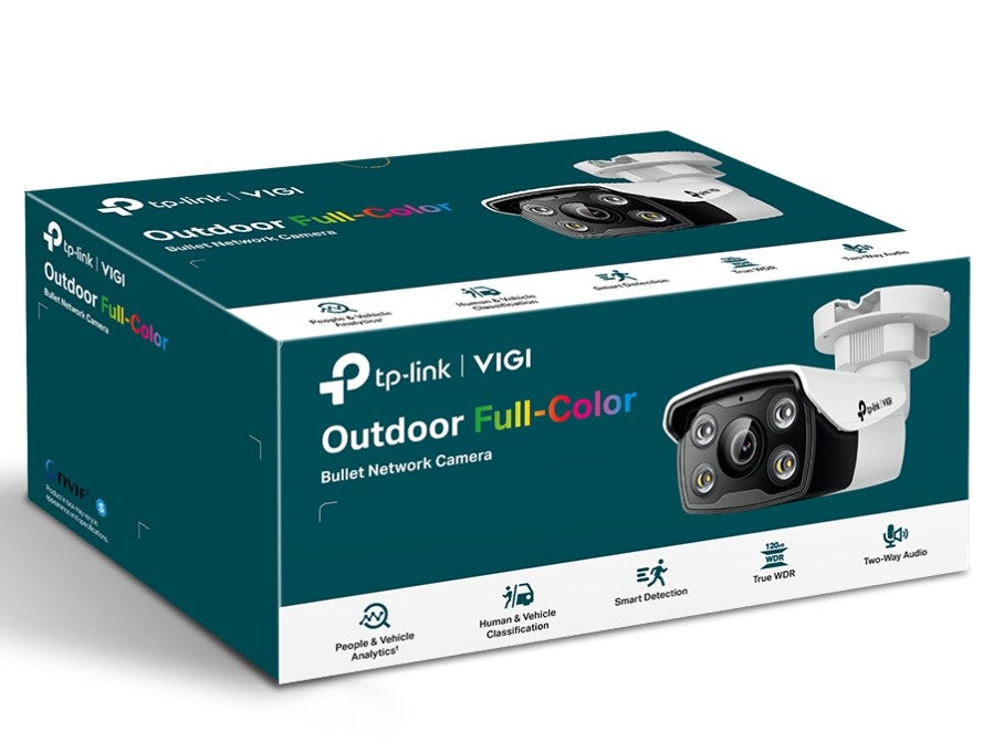 TP-Link VIGI 5MP C350(6mm) Full-Colour Bullet Network Camera 6mm Lens, Two-Way Audio, Smart Detection-0