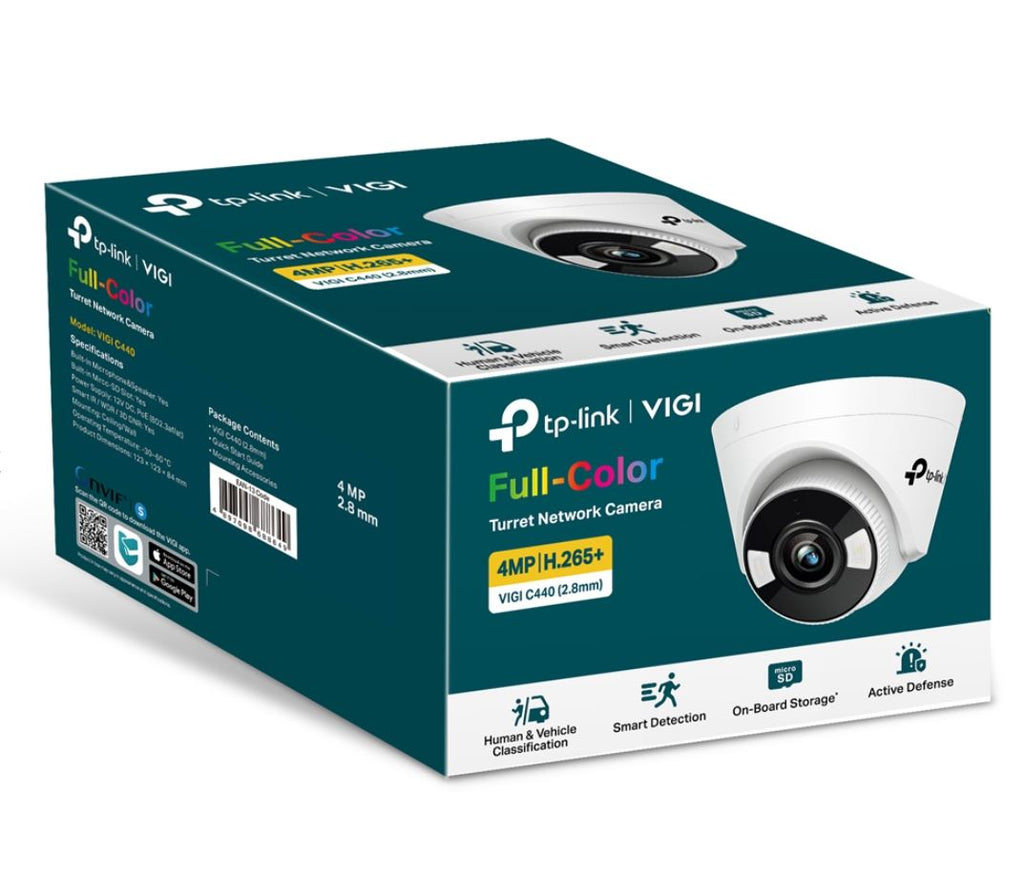 TP-Link VIGI 5MP C450(2.8mm)  Full-Colour Turret Network Camera 2.8mm Lens, Smart Detection, 2YW-0