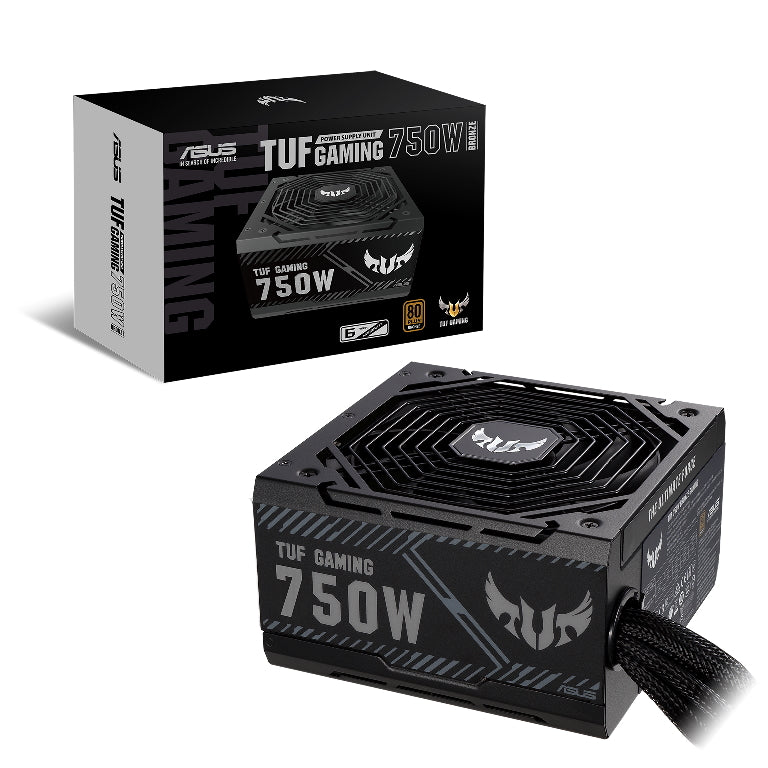 ASUS TUF-GAMING-750B PSU 750W Bronze 80 Plus Bronze, Military Grade, Protective PCB Coat, Axial-Tech Fan, Sleeved Cables, 6YW-0