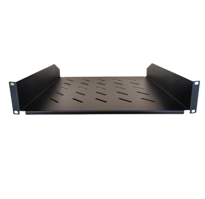 LDR Cantilever 2U 300mm Deep Shelf Recommended for 19' 600mm Deep Cabinet - Black Metal Contruction-0