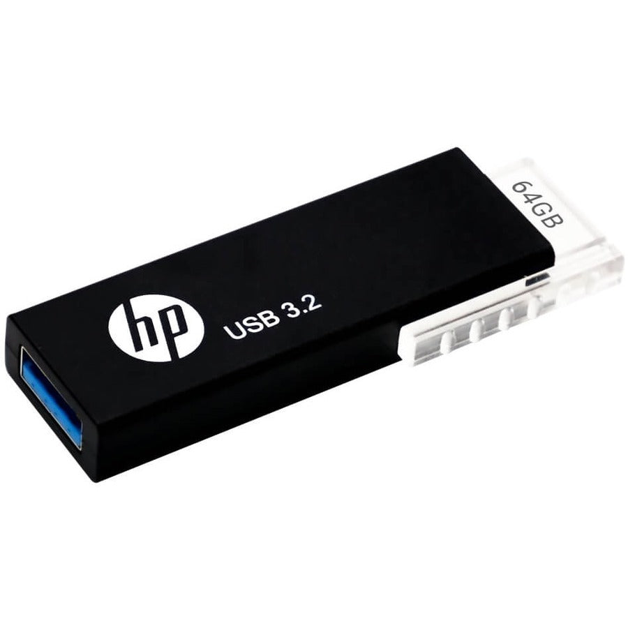 (LS) HP 718W 64GB USB 3.2  70MB/s Flash Drive Memory Stick Slide 0°C to 60°C 5V Capless Push-Pull Design External Storage (> HPFD712LB-64)-0