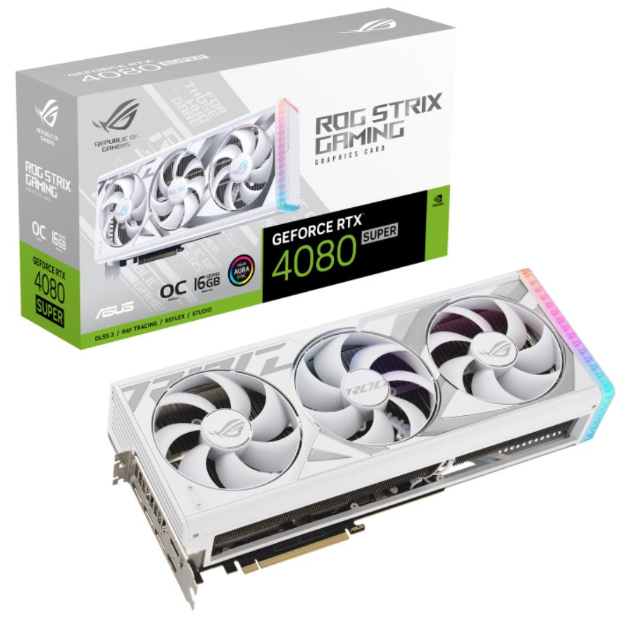 ASUS nVidia GeForce ROG-STRIX-RTX4080S-O16G-WHITE RTX4080 SUPER 16GB GDDR6X White OC Edition-0
