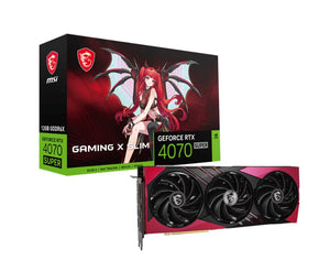 MSI GeForce RTX 4070 SUPER 12G GAMING X SLIM MLG Video Card  2640 MHz Boost Clock, 12GB GDDR6X,DisplayPort x 3 (v1.4a),HDMI x 1-0